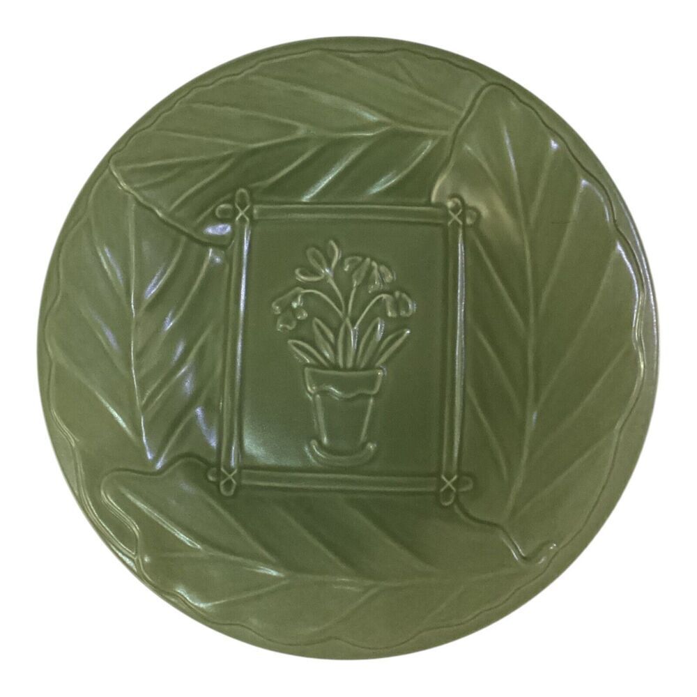 Pfaltzgraff Naturewood Serenity Green Accent Plate 9 1/4" RARE EXCELLENT